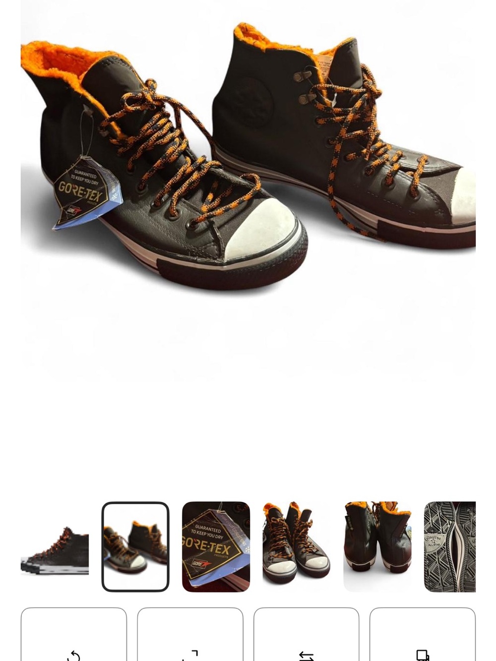 Converse Chuck Taylor All Star GORE-TEX Brown High-Top Sneakers Mens size 7 NWT - Picture 2 of 10